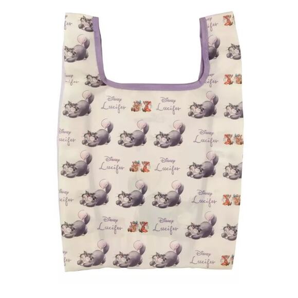 Japan Tokyo Disney Store Lucifer Jack Gus Shopping Eco Bag Pouch CAT DAY 2025 - Picture 4 of 10